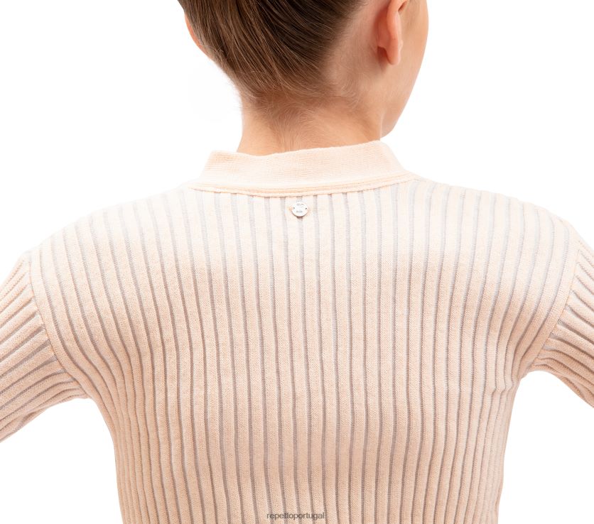 Repetto LJHHL753 crianças envoltório em malha canelada bicolor roupas moda