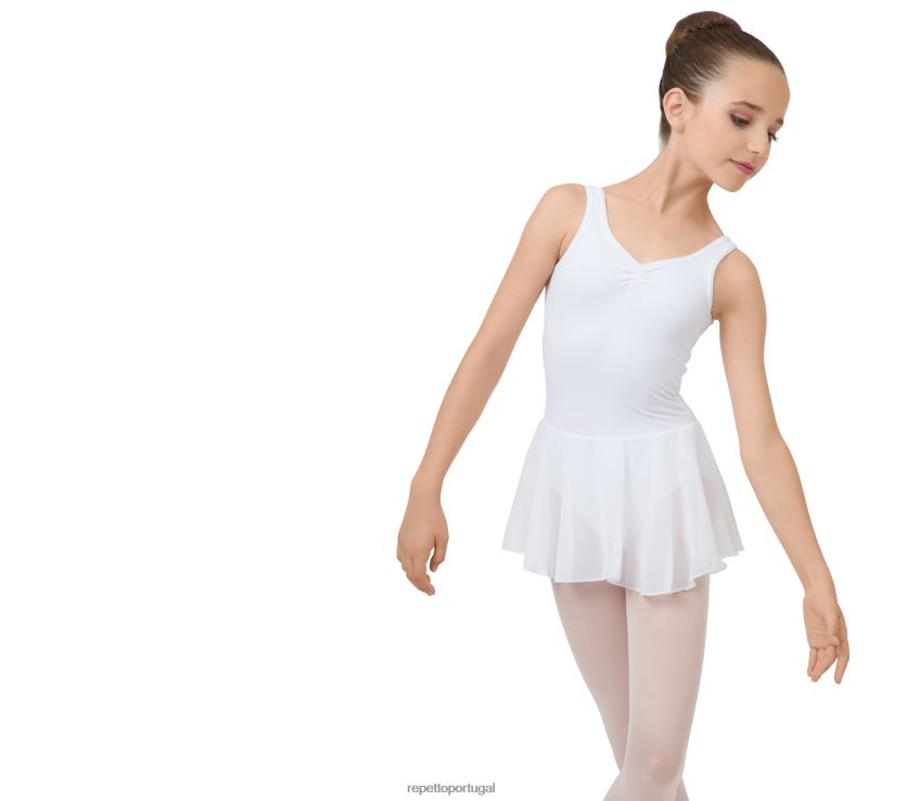 Repetto LJHHL661 crianças túnica com decote franzido roupas moda