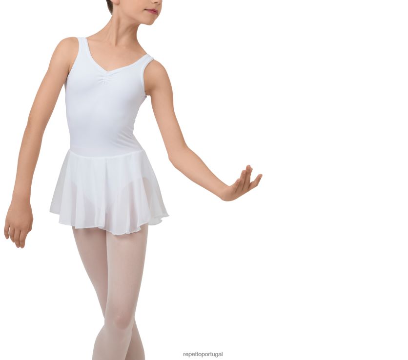 Repetto LJHHL661 crianças túnica com decote franzido roupas moda