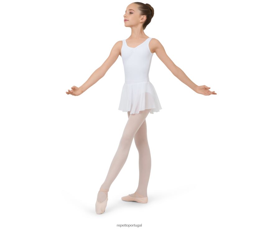 Repetto LJHHL661 crianças túnica com decote franzido roupas moda