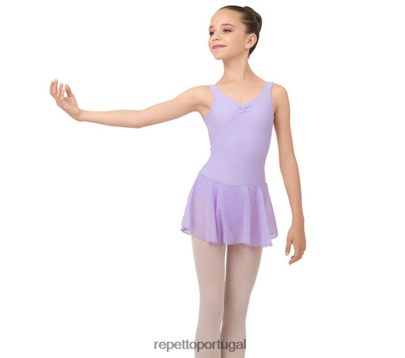 Repetto LJHHL706 crianças túnica com decote franzido para menina roupas moda