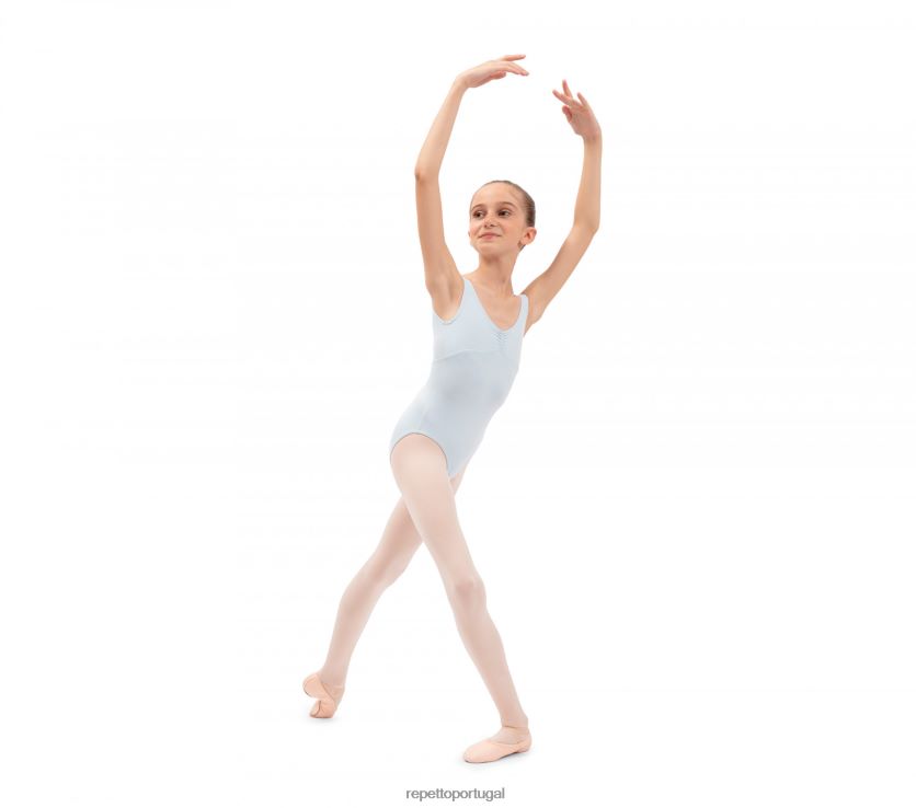 Repetto LJHHL707 crianças decote collant frontal e traseiro franzido roupas moda