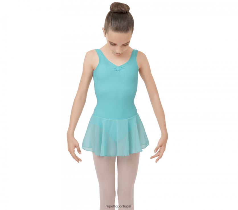 Repetto LJHHL713 crianças túnica com decote franzido roupas moda