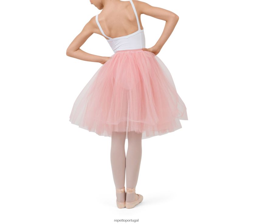 Repetto LJHHL736 crianças saia longa de tule roupas moda