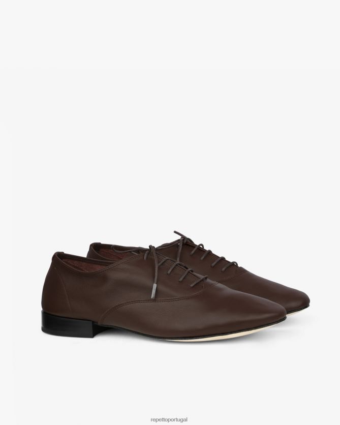 Repetto LJHHL650 homens sapato oxford zizi calçados marrom ristretto