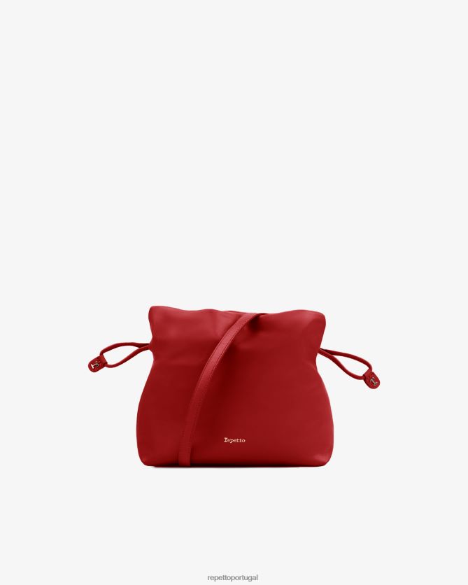 Repetto LJHHL274 mulheres bolsa pluma poids acessórios vermelho flamejante