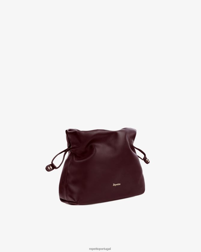 Repetto LJHHL275 mulheres bolsa pluma poids acessórios vinho tinto profundo