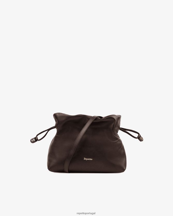Repetto LJHHL276 mulheres bolsa pluma poids acessórios marrom ristretto