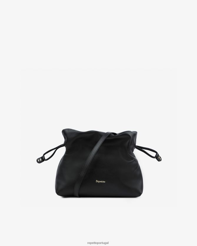 Repetto LJHHL277 mulheres bolsa pluma poids acessórios preto