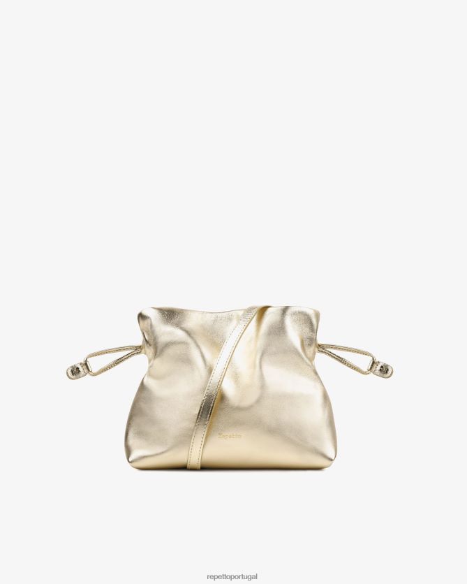 Repetto LJHHL278 mulheres bolsa pluma poids acessórios Luz Dourada