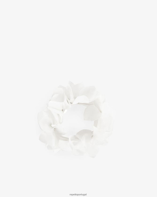 Repetto LJHHL632 mulheres elástico de flor acessórios branco