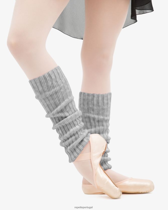 Repetto LJHHL523 mulheres aquecedores de perna acessórios cinza claro texturizado