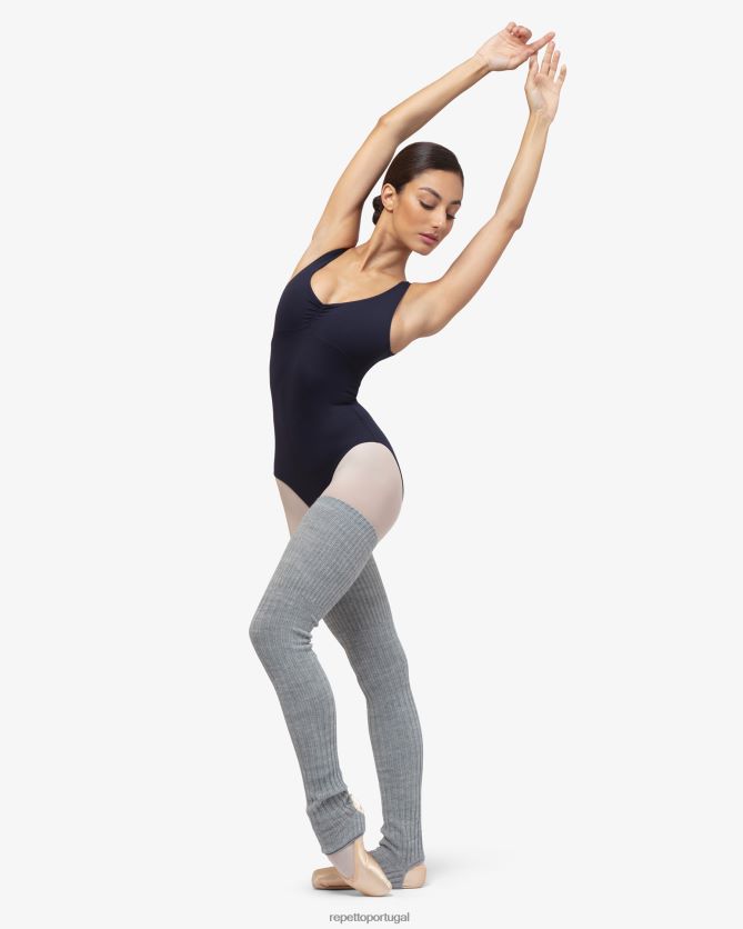 Repetto LJHHL525 mulheres polainas de aquecimento acessórios cinza claro manchado