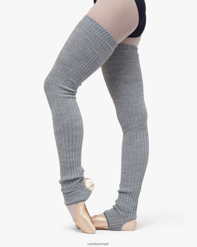 Repetto LJHHL525 mulheres polainas de aquecimento acessórios cinza claro manchado