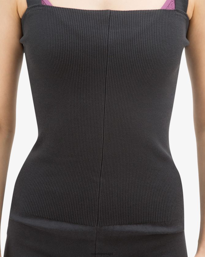 Repetto LJHHL530 mulheres macacão com alças grandes roupas cinza antracite