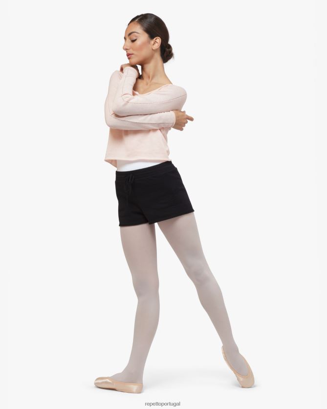 Repetto LJHHL533 mulheres shorts de aquecimento roupas preto