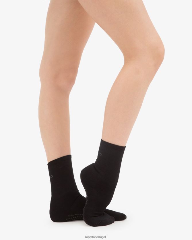 Repetto LJHHL545 mulheres meias antiderrapantes para aquecer acessórios preto