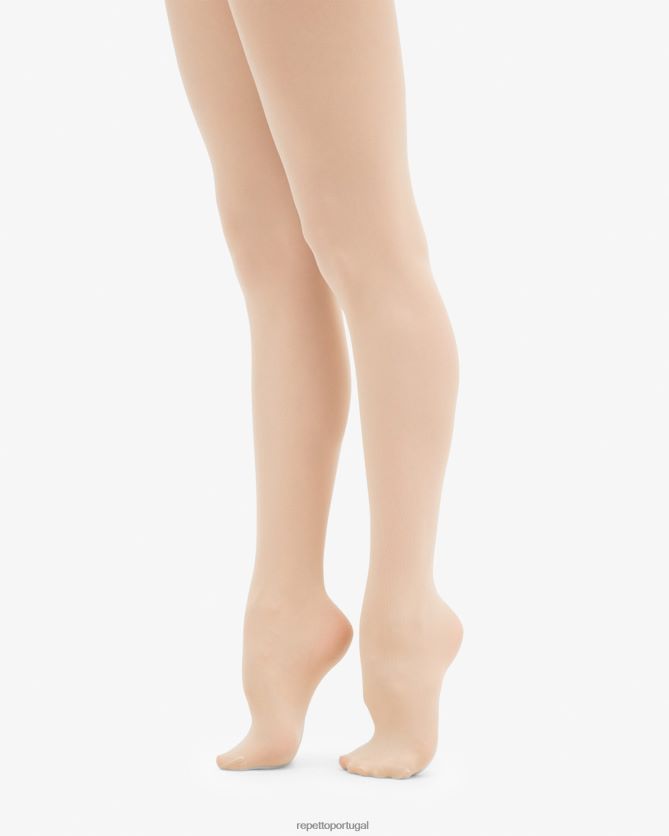 Repetto LJHHL612 mulheres meia-calça de dança com pés roupas pele