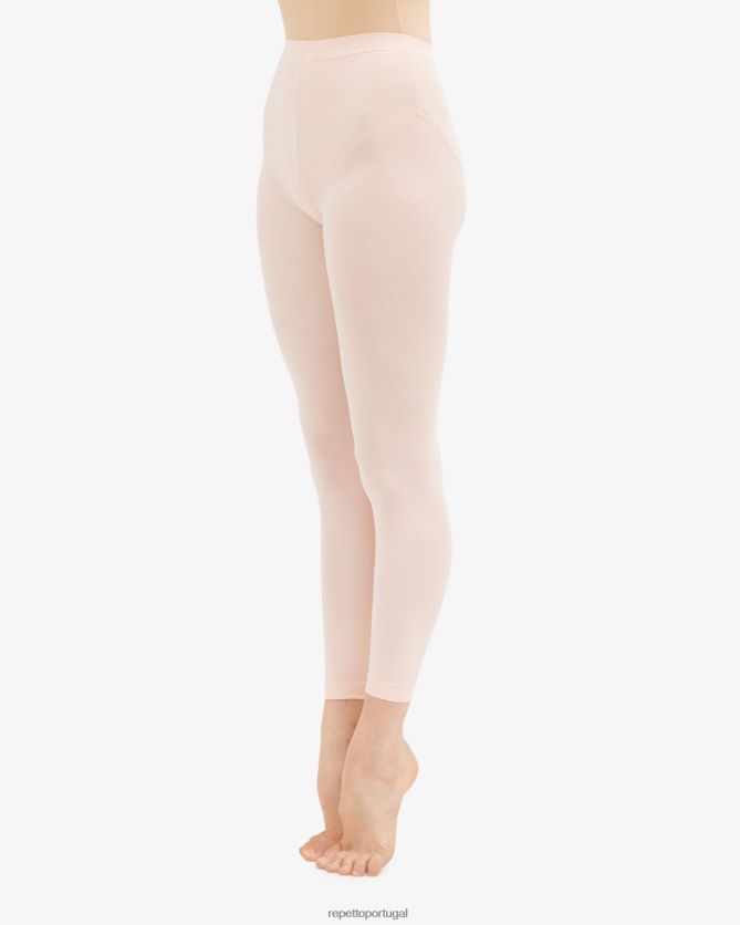 Repetto LJHHL614 mulheres meia-calça de dança sem pés roupas pétala rosa