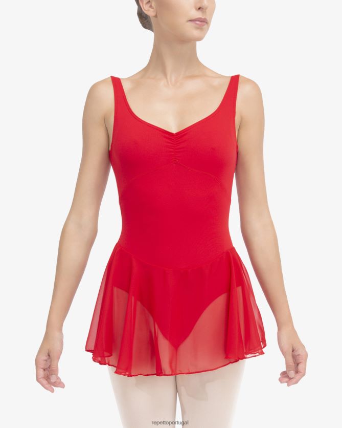 Repetto LJHHL449 mulheres túnica de alças finas roupas cravo vermelho