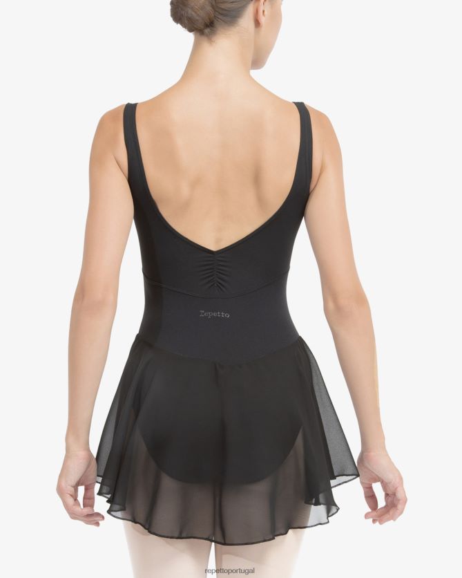 Repetto LJHHL480 mulheres túnica de alças finas roupas preto