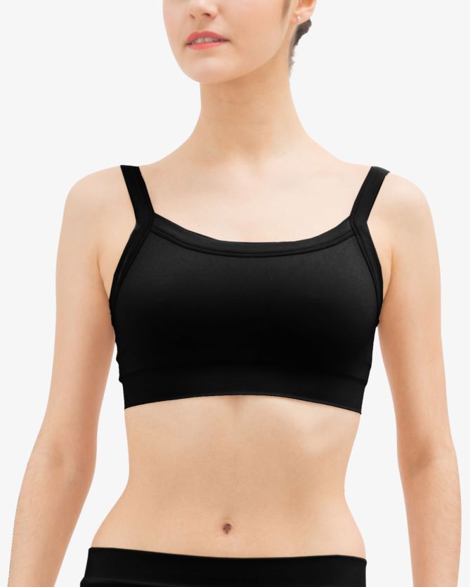 Repetto LJHHL621 mulheres top cropped sem costura roupas preto