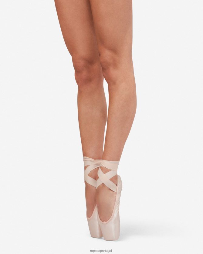 Repetto LJHHL558 mulheres sapatilhas de ponta anna – caixa estreita e sola flexível calçados rosa