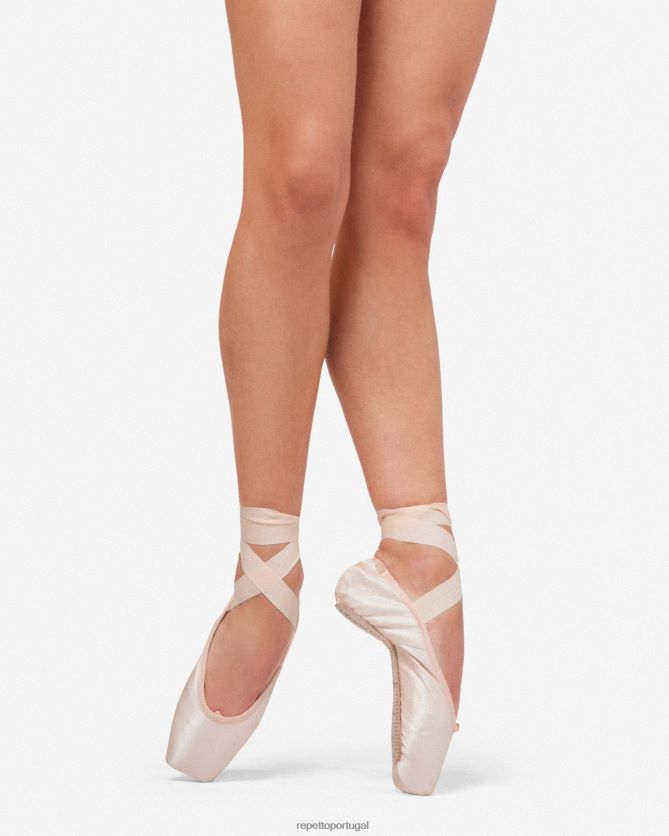 Repetto LJHHL558 mulheres sapatilhas de ponta anna – caixa estreita e sola flexível calçados rosa