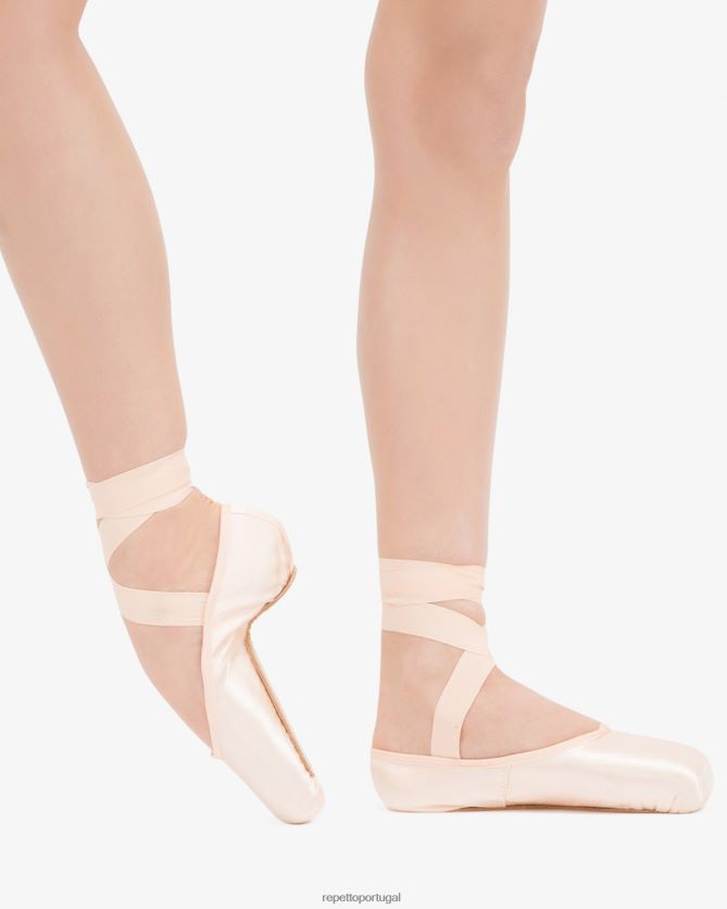 Repetto LJHHL568 mulheres sapatilhas de ponta alicia - caixa grande sola média calçados melão salmão
