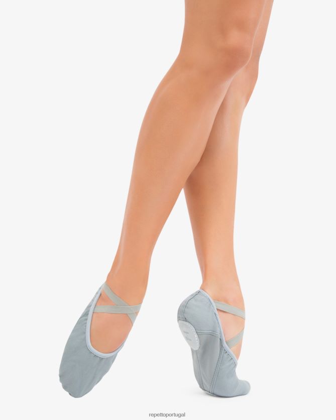Repetto LJHHL598 mulheres sapatilhas profissionais macias com sola dividida calçados rola cinza