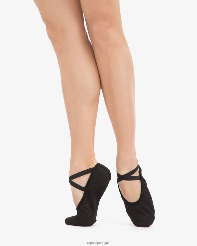 Repetto LJHHL599 mulheres sapatilhas profissionais macias com sola dividida calçados preto