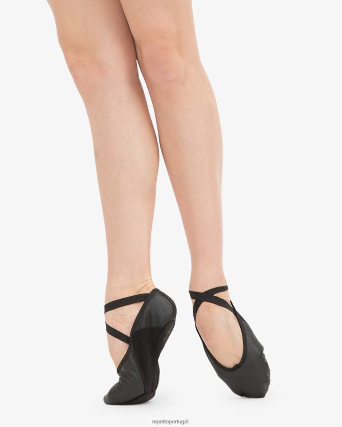 Repetto LJHHL600 mulheres sapatilhas profissionais macias com sola dividida calçados preto