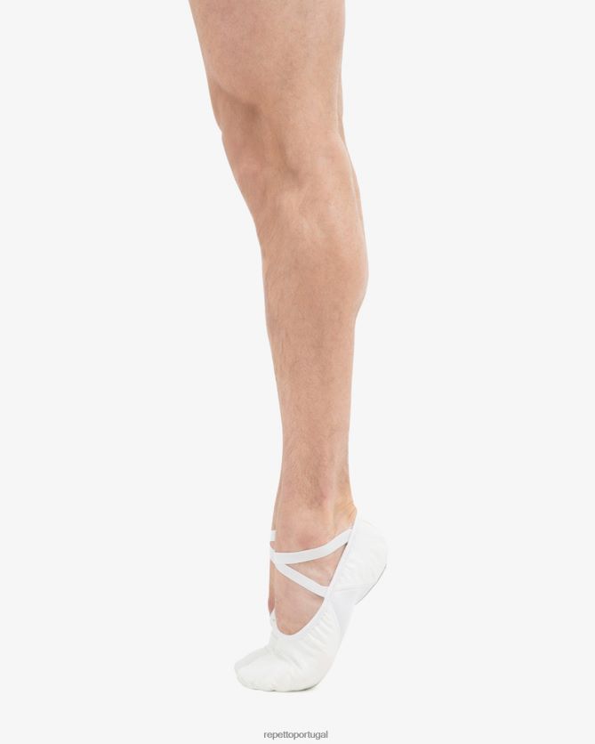 Repetto LJHHL602 mulheres sapatilhas profissionais macias com sola dividida (largura média) calçados branco
