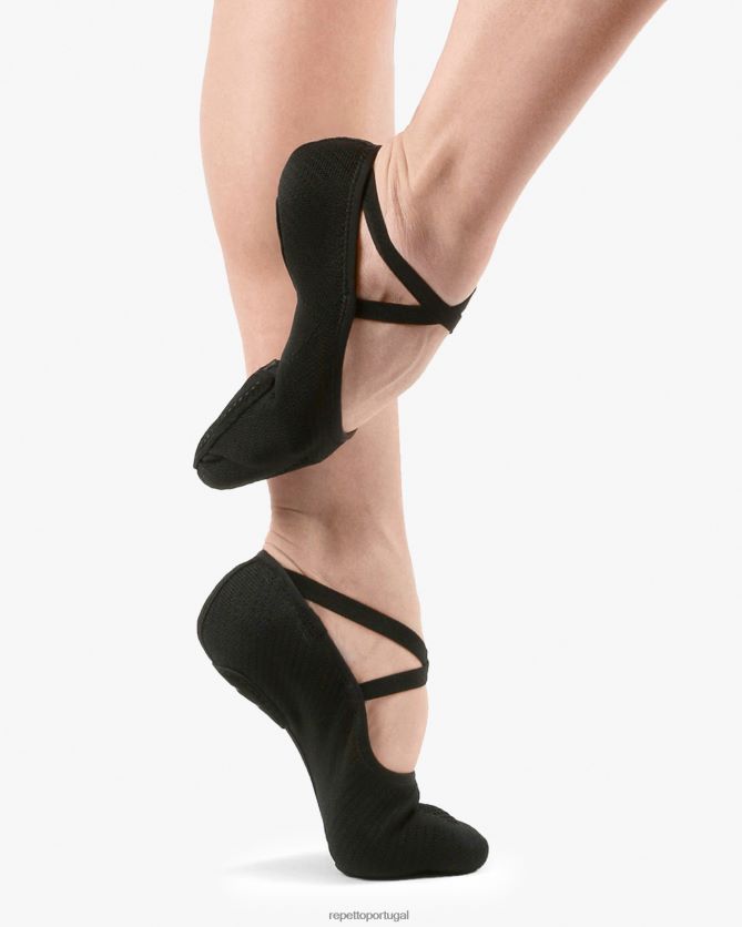 Repetto LJHHL610 mulheres sapatilhas de balé macias dança f.i.t calçados preto
