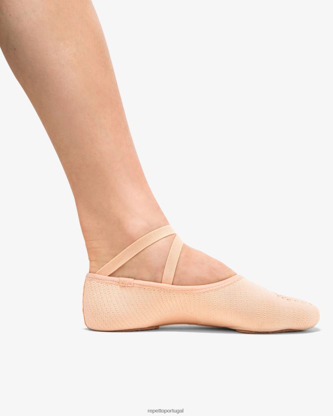 Repetto LJHHL611 mulheres sapatilhas de balé macias dança f.i.t calçados bege bronzeado