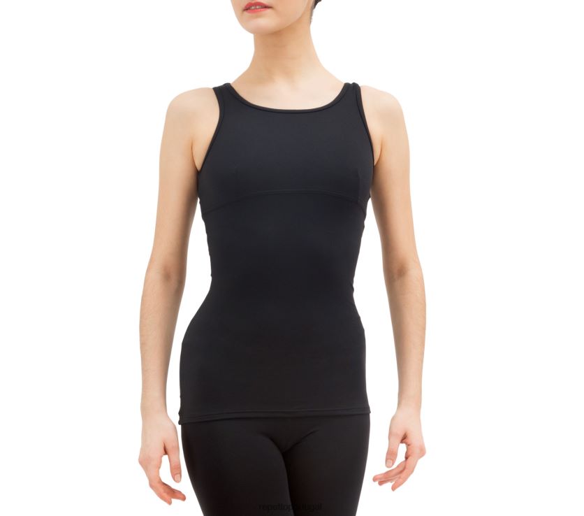 Repetto LJHHL549 mulheres top longo sem mangas roupas moda