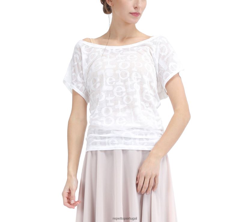 Repetto LJHHL550 mulheres camiseta transparente roupas moda