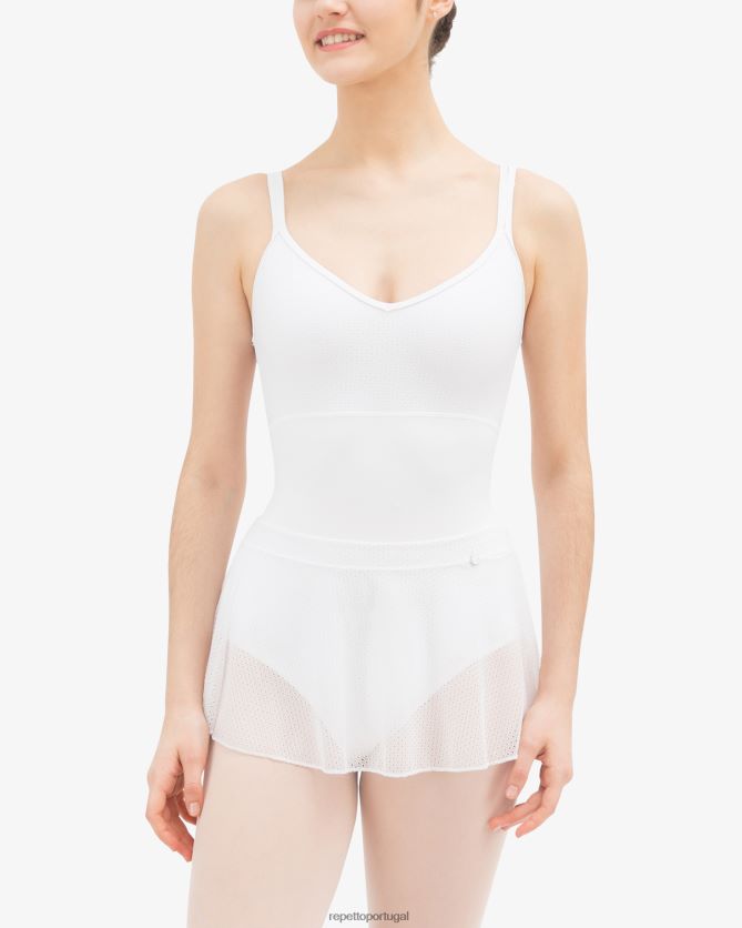 Repetto LJHHL498 mulheres saia curta de renda roupas branco