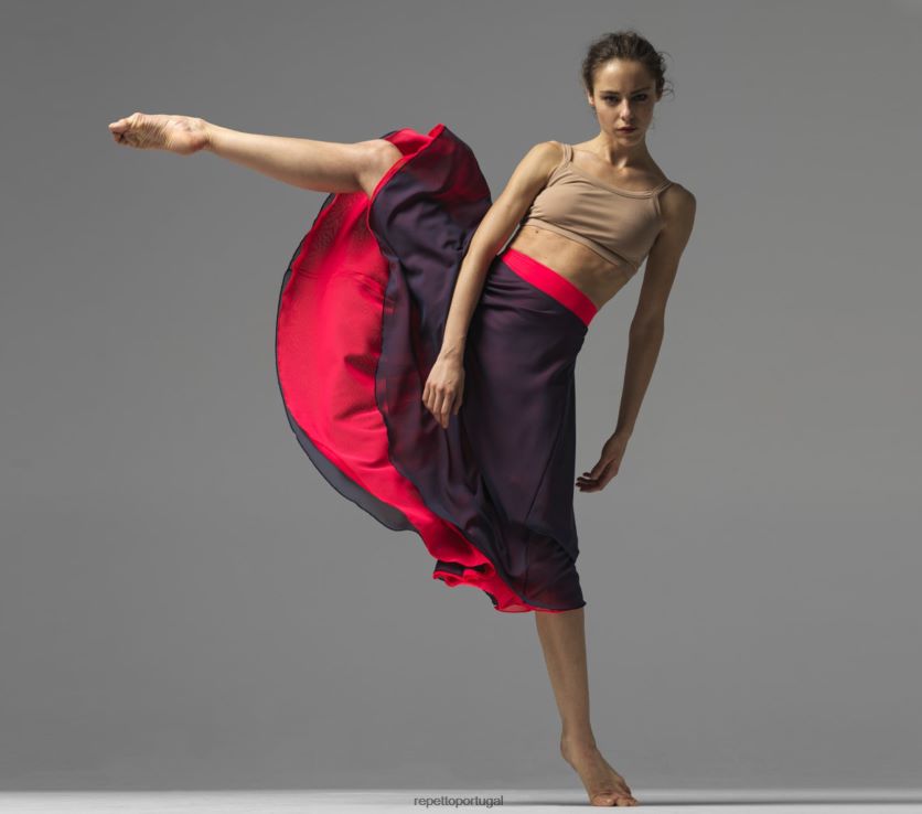 Repetto LJHHL509 mulheres saia de ensaio reversível roupas moda