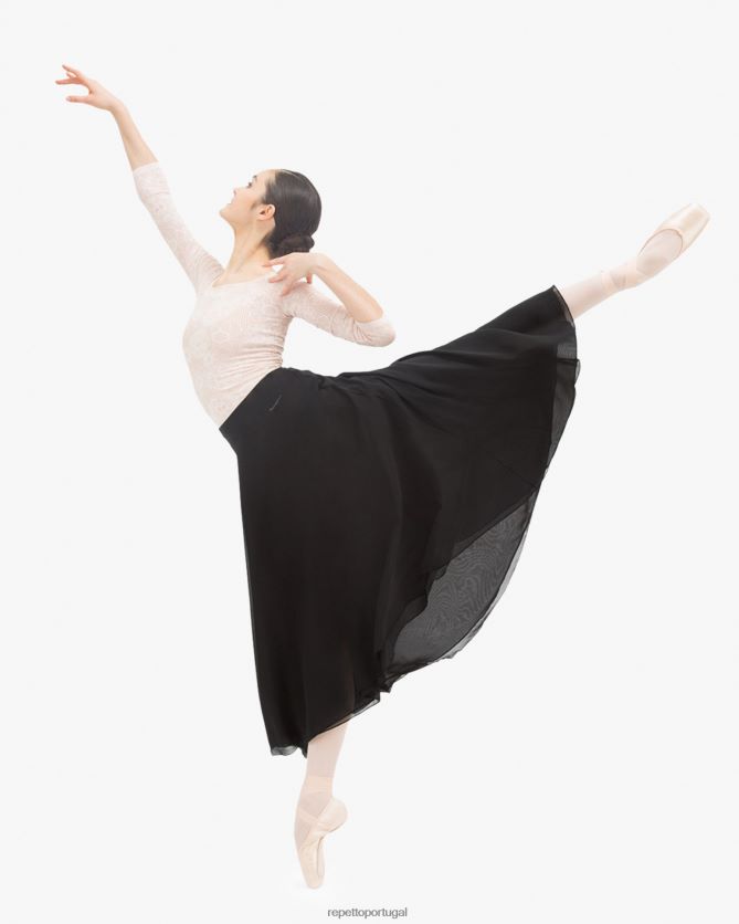 Repetto LJHHL510 mulheres saia de ensaio reversível roupas preto