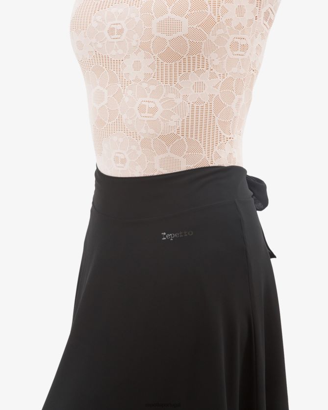 Repetto LJHHL510 mulheres saia de ensaio reversível roupas preto