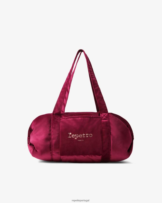 Repetto LJHHL403 mulheres bolsa de veludo tamanho m acessórios rosa nenufar