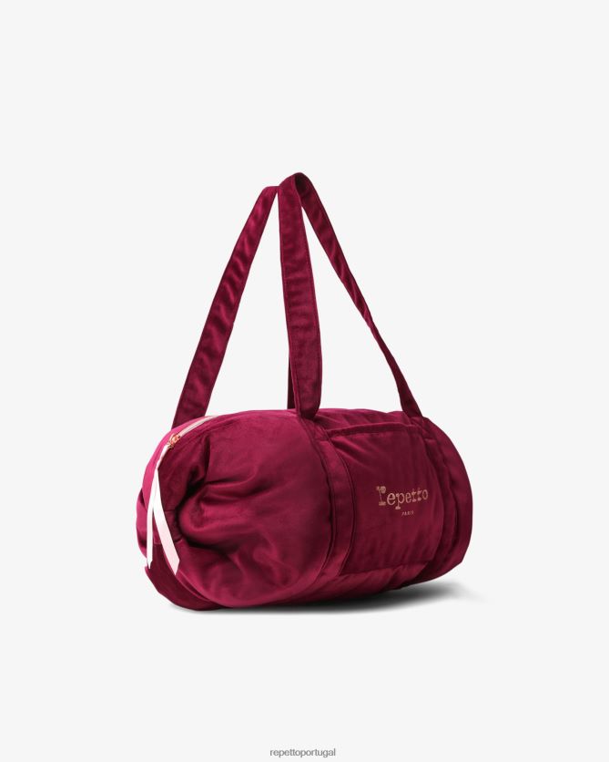 Repetto LJHHL403 mulheres bolsa de veludo tamanho m acessórios rosa nenufar