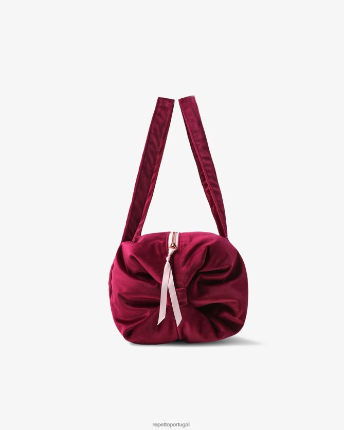 Repetto LJHHL403 mulheres bolsa de veludo tamanho m acessórios rosa nenufar