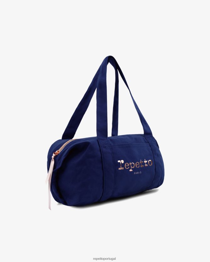 Repetto LJHHL404 mulheres bolsa de algodão tamanho m acessórios azul gasolina
