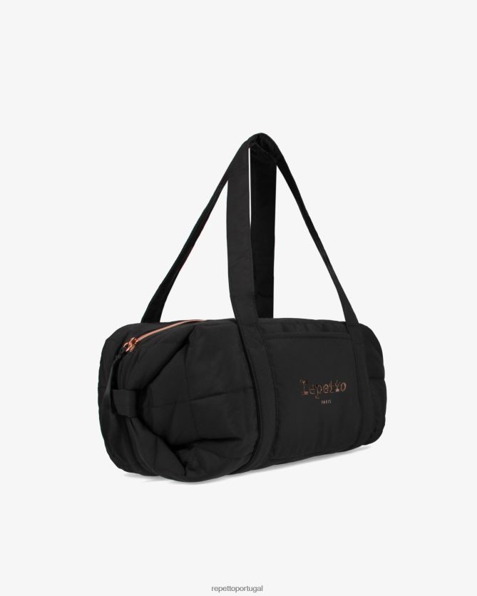 Repetto LJHHL407 mulheres bolsa acolchoada em nylon tamanho m acessórios preto