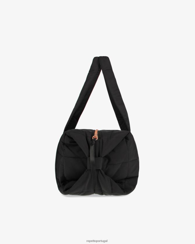 Repetto LJHHL407 mulheres bolsa acolchoada em nylon tamanho m acessórios preto