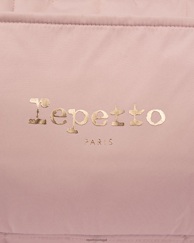 Repetto LJHHL411 mulheres mochila de nylon acolchoada tamanho l acessórios o rosa