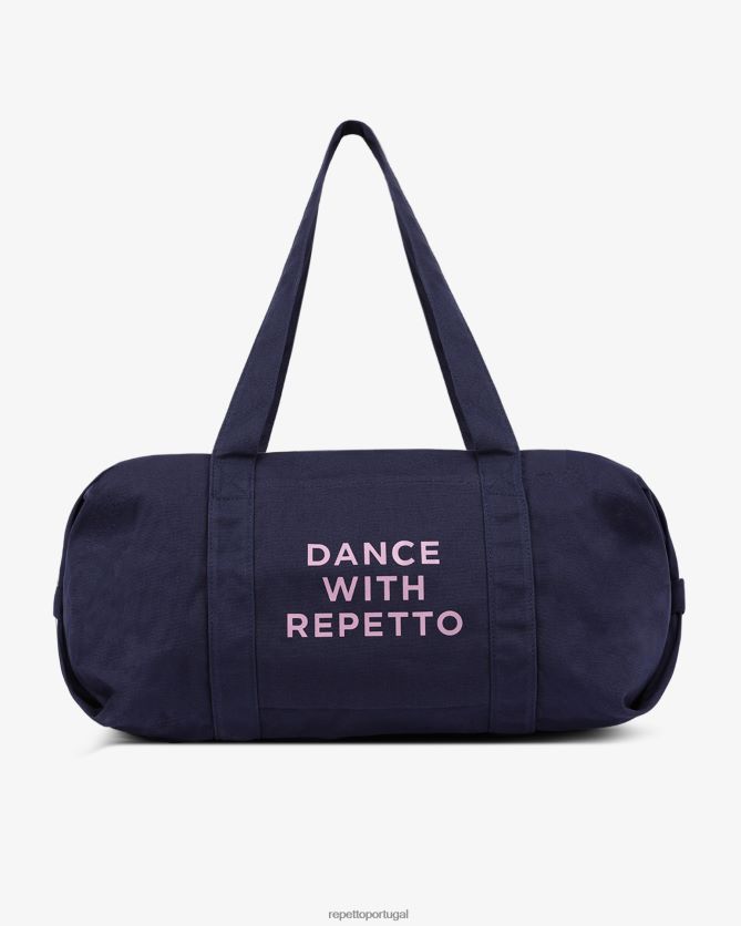 Repetto LJHHL412 mulheres bolsa de algodão tamanho L acessórios azul da meia noite