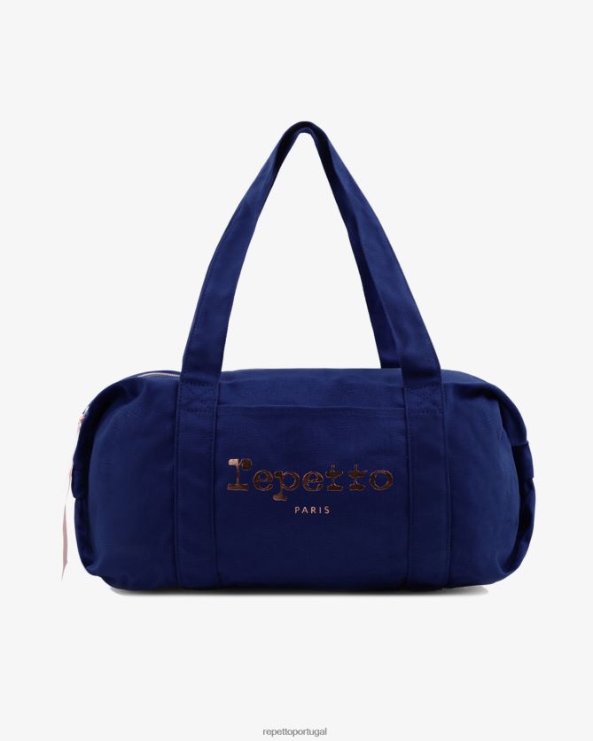 Repetto LJHHL413 mulheres bolsa de algodão tamanho L acessórios azul gasolina
